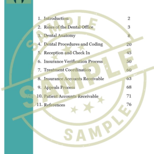 Dental Front Office Roles E-Book Free Sample